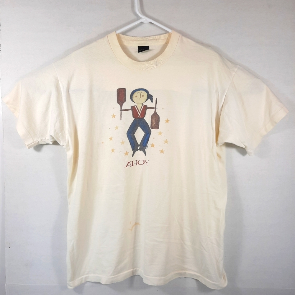 Vintage Waterline AHOY Graphic T-Shirt 1996 XL